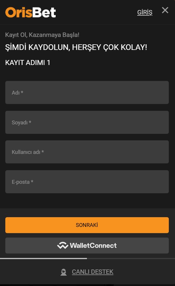 orisbet kayıt